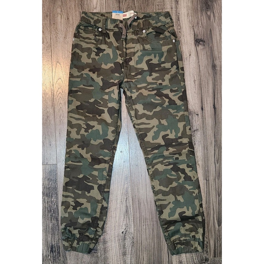 Levi's Youth Boy's Elastic Cuff Stretch Twill Jogger with Pockets Size 12 Camo
